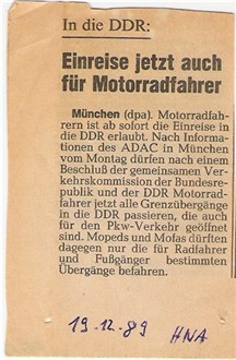 schicksalhafte Zeitungsmeldung